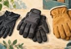 Illustration of disposable nitrile, reusable workshop and insulated leather gloves.