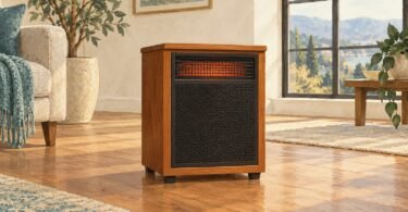 Illustration of a generic cabinet-style electric room heater
