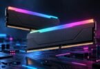 Conceptual illustration of two unbranded RGB desktop memory modules