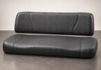 Illustration of generic dark vinyl utility vehicle seat-bottom and backrest cushions
