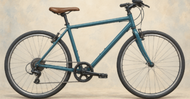 Illustration of an unbranded bicycle standing still without a rider.