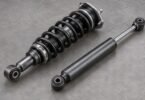 Generic automotive coil-over assembly beside a separate shock absorber